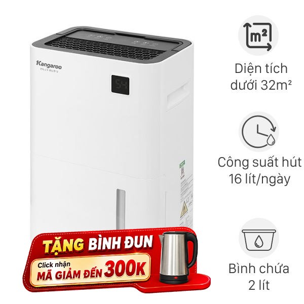 Máy hút ẩm Kangaroo KGDH16 225W