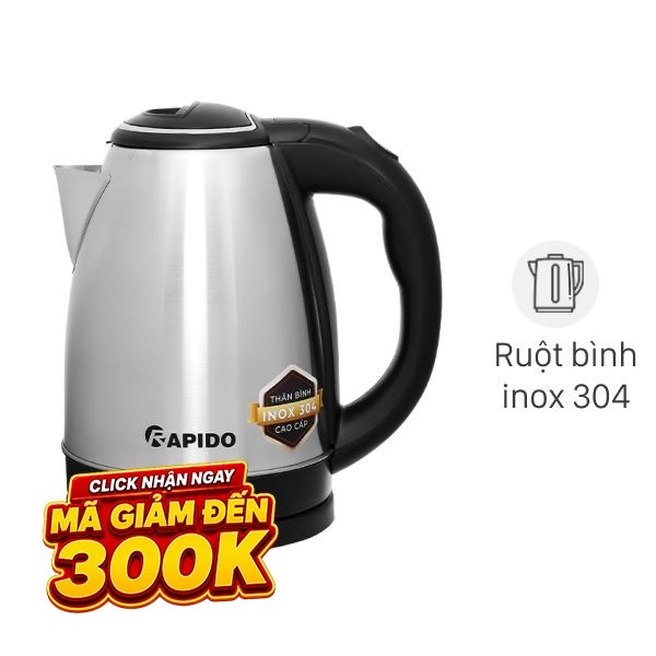 Bình đun siêu tốc Rapido 1.8 lít RK-1815-3 Mẫu