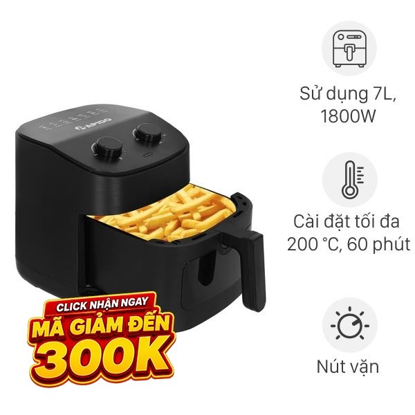 Nồi chiên không dầu Rapido 7 lít RAF-7.0M4 2M Mẫu