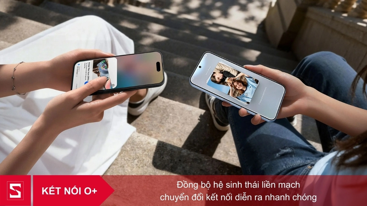 Công nghệ O+ trên OPPO Reno15 F 5G tạo ra sự liên kết chặt chẽ giữa điện thoại và thiết bị khác trong hệ sinh thái OPPO