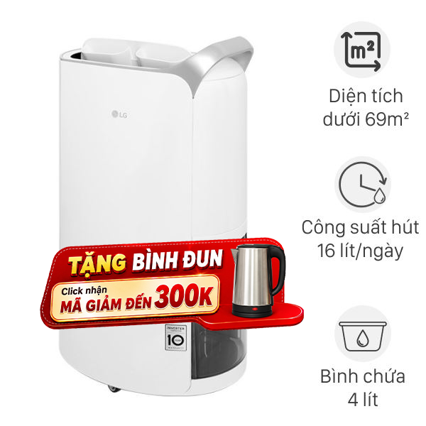 Máy hút ẩm LG Dual Inverter MD16GQSE0.ABAE 215W