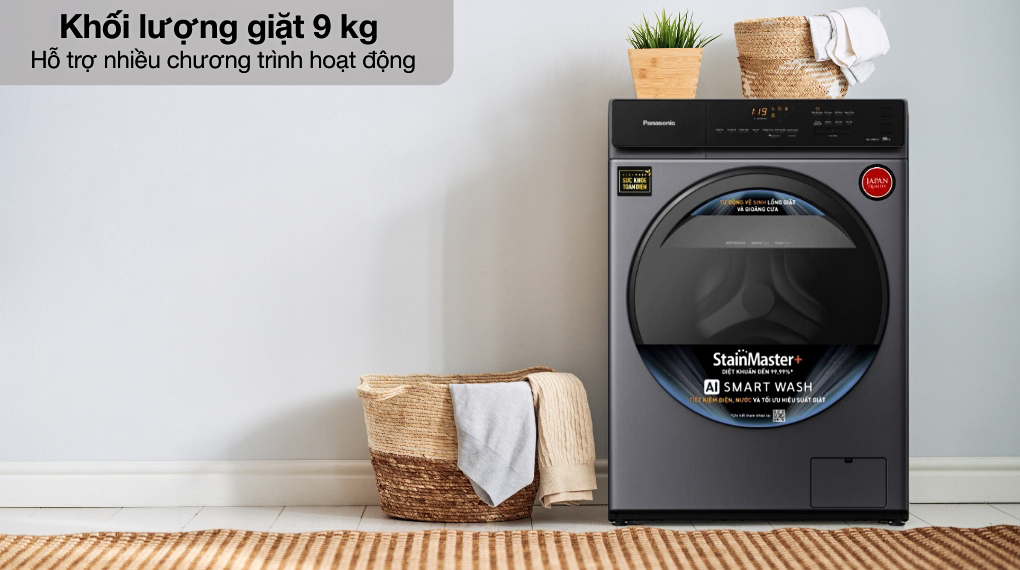 Khối lượng giặt - Máy giặt Panasonic Inverter 9 kg NA-V90FA1LVT