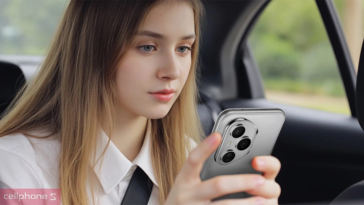 Tính năng AI Motion Sensing trên HONOR 400 phiên bản Pro giúp giảm thiểu tình trạng say tàu xe
