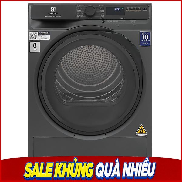 Máy sấy bơm nhiệt Electrolux 8 Kg EDH803J5SC