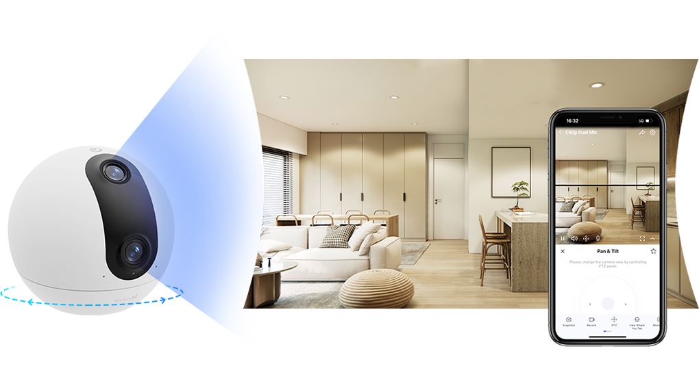 Camera IP 360 Độ 3MP Ezviz C60P Dual - Quan sát mọi chi tiết