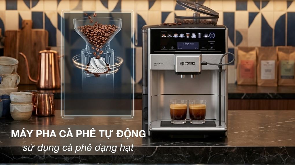 Loại máy pha cà phê - Máy pha cà phê Bosch TIS65621RW