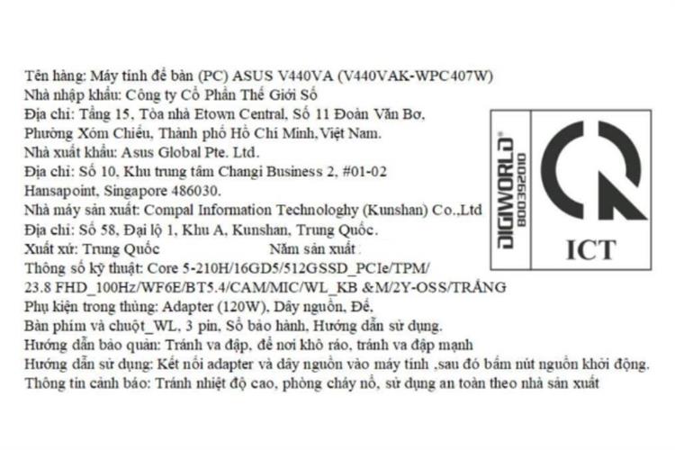ASUS AIO V440VA Core 5 210H 23.8 inch (V440VAK-WPC407W) — ảnh 7