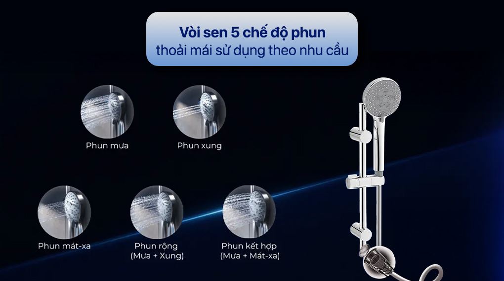 Máy nước nóng trực tiếp Aqua 4500W AEI45E-FP3B(VN) - Vòi sen đa năng
