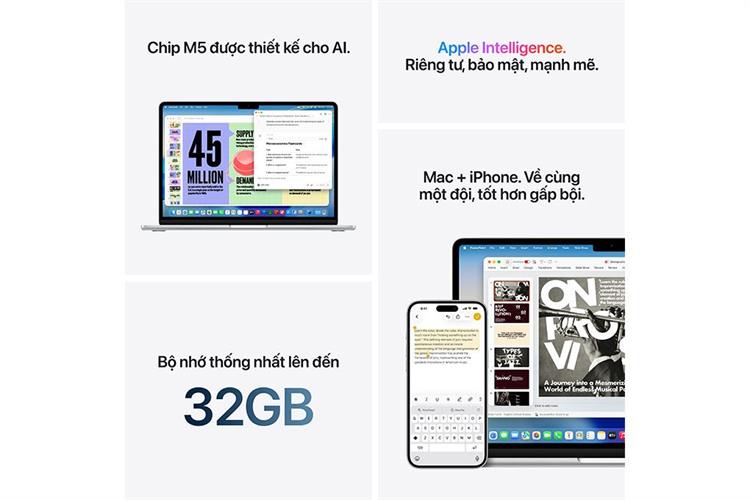 MacBook Air 15 inch M5 16GB/512GB 35W — ảnh 9