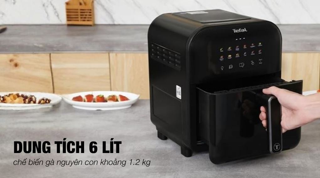 Dung tích - Nồi chiên không dầu Tefal Window 6 lít EY821868