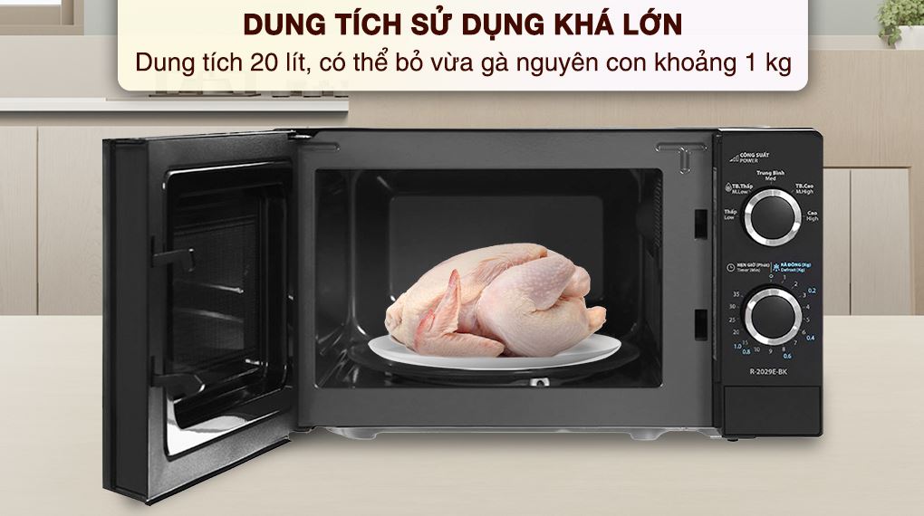 Lò vi sóng Sharp R-2029E-BK 20 lít - Dung tích