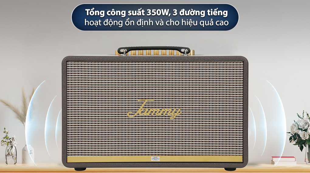 Loa karaoke xách tay Jammy N2070K 350W - Công suất 350W, 3 đường tiếng hoạy động ổn định với hiệu suất cao