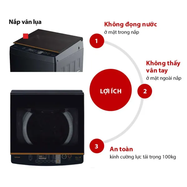Máy giặt Toshiba 10kg 2023 (AW-DM1100JV(MK)) — ảnh 8