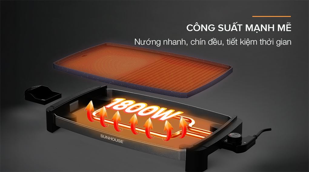 Công suất - Bếp nướng điện Sunhouse SHD4612