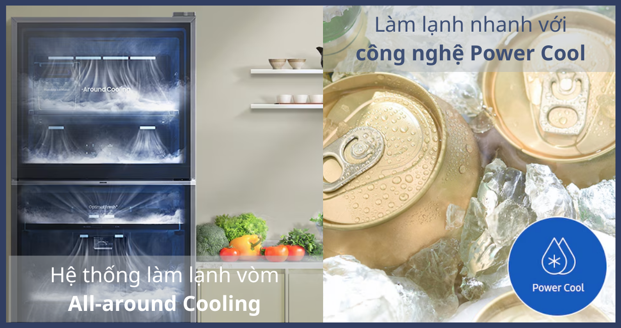 Tủ lạnh Samsung 406L 2023 RT42CG6584B1SV — ảnh 4