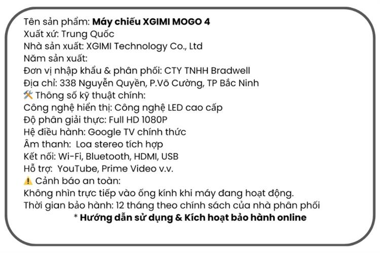 Máy chiếu Xgimi Full HD Mogo 4 — ảnh 7