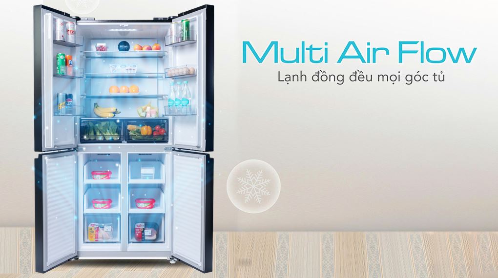 Tủ lạnh Funiki Inverter 415 lít Multi Door HR M8415SB - Công ngTủ lạnh Funiki Inverter 415 lít Multi Door HR M8415SB - Công nghệ làm lạnh