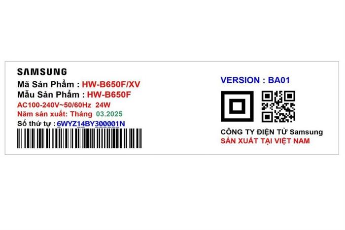 Bộ loa thanh Samsung HW-B650F/XV — ảnh 9