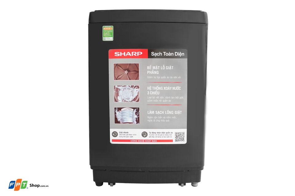Máy giặt cửa trên Sharp 12.5 kg ES-TM125CN-BK — ảnh 3