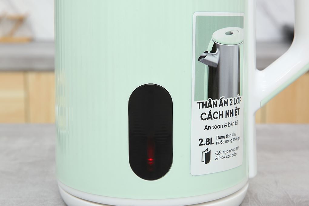 Bình đun siêu tốc Sunhouse 2.8 lít SHD1364 - Dung tích, công suất, bảng điều khiển