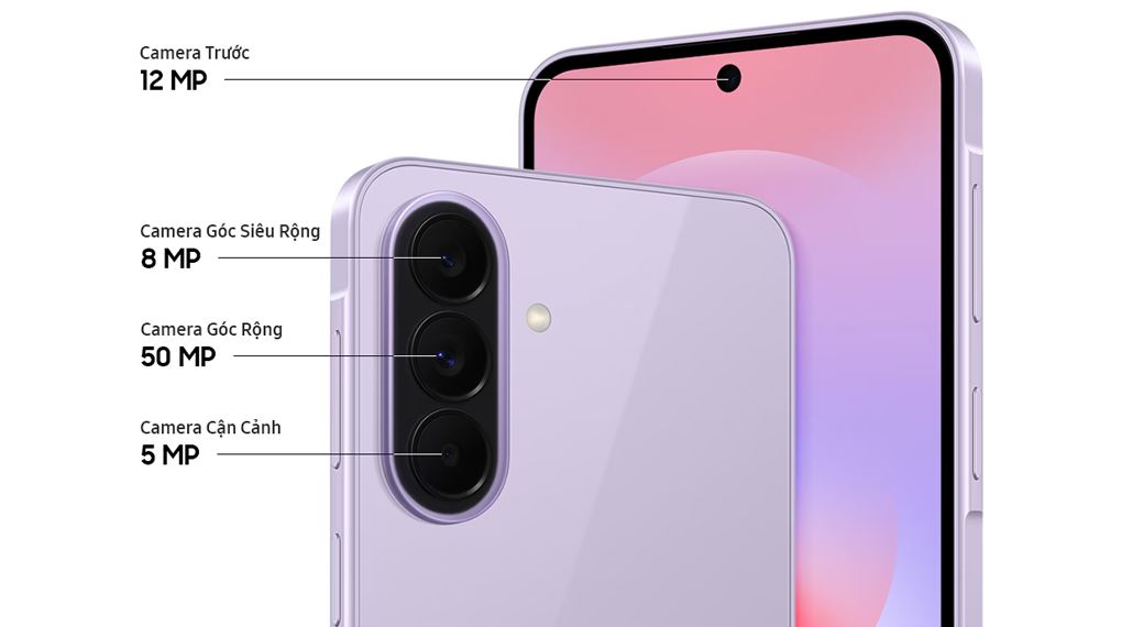 Samsung Galaxy A37 với camera trước 12 MP xử lý AI nhẹ nhàng, giúp gương mặt bạn luôn nổi bật khi selfie hay gọi video