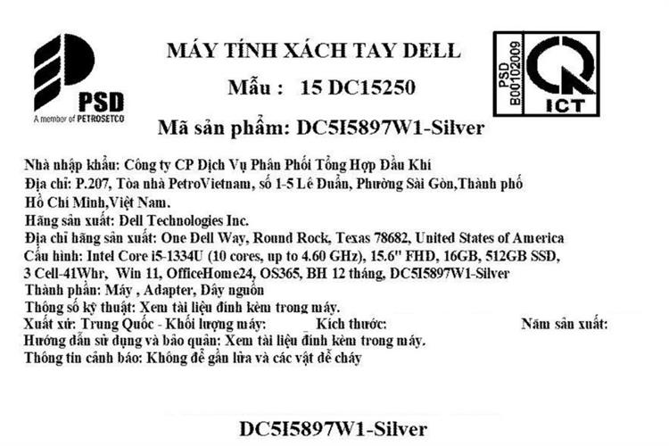 Dell 15 DC15250 i5 1334U (DC5I5897W1) — ảnh 7