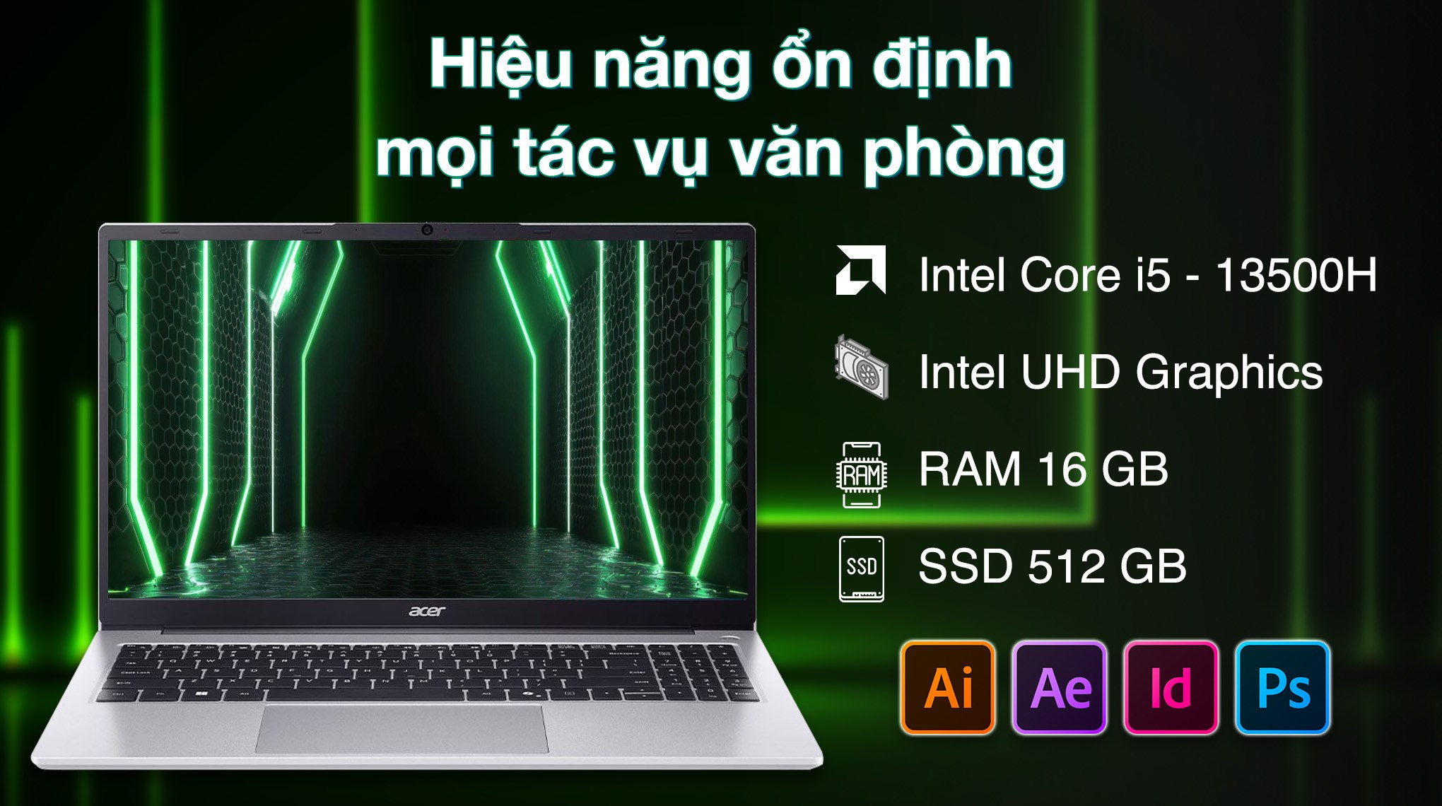Acer Aspire Lite 15 AL15 72P 581V i5 13500H (NX.D4CSV.001) - Hiệu năng
