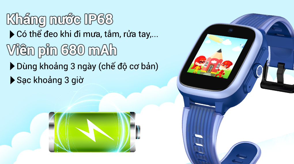 Masstel Smart Hero 6 - Pin và kháng nước