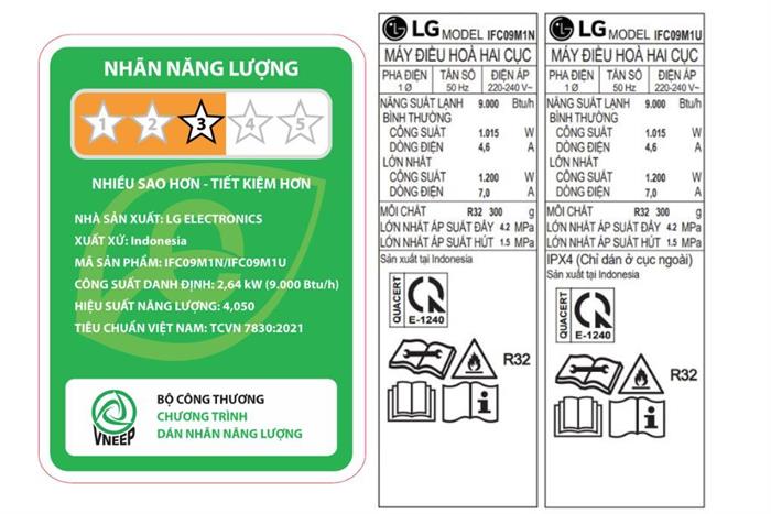 LG Inverter 1 HP IFC09M1 Mẫu — ảnh 6