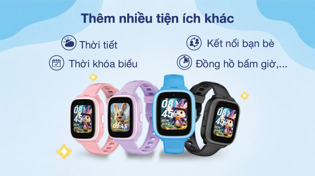 KidCare Sight S5 còn hỗ trợ tính năng thời khóa biểu, chế độ lớp học,...