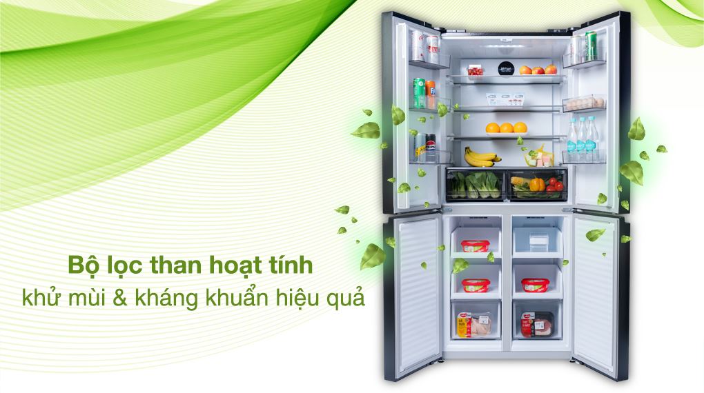Tủ lạnh Funiki Inverter 415 lít Multi Door HR M8415SB - Công nghệ kháng khuẩn, khử mùi