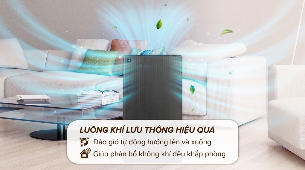 Máy hút ẩm Sharp DW-T30FV-HMáy hút ẩm Sharp DW-T30FV-H - Đảo gió