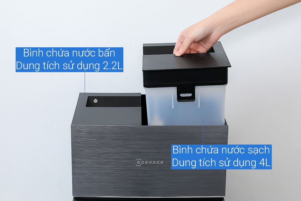 Robot hút bụi lau nhà Ecovacs Deebot X11 PRO OMNI - Bình chứa nước sạch, bẩn