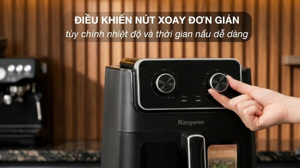 Bảng điều khiển - Nồi chiên không dầu Kangaroo 6.5 lít KGAF65M1G