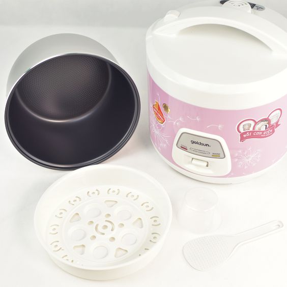 Màu hồng phấn xinh xắn nổi bật mọi góc bếp