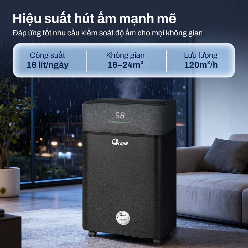 Máy hút ẩm FujiE HM-916ED - Công suất