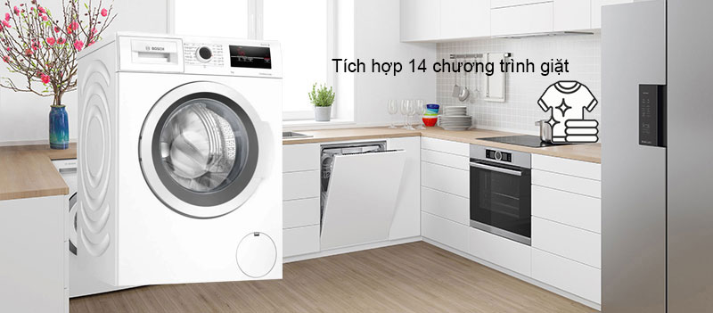 Tích hợp 14 chương trình giặt cho nhiều loại quần áo