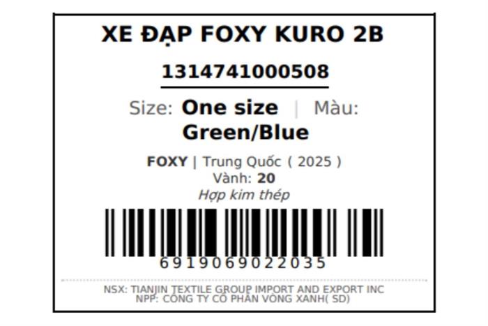 Foxy Kuro 2B 20 inch — ảnh 5