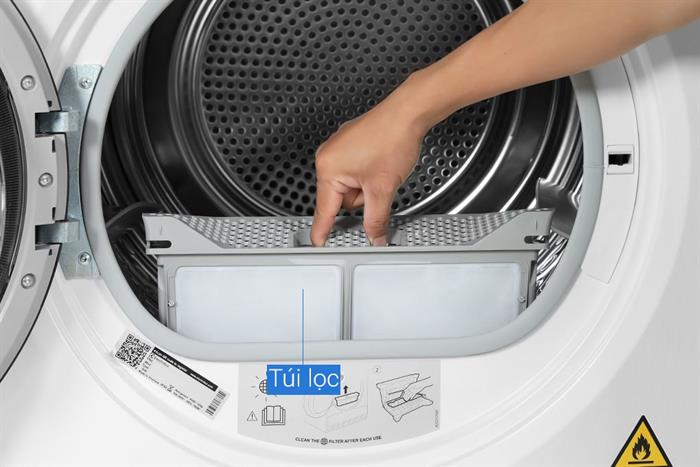 Máy sấy bơm nhiệt Electrolux 9 Kg EDH903R7WC — ảnh 8