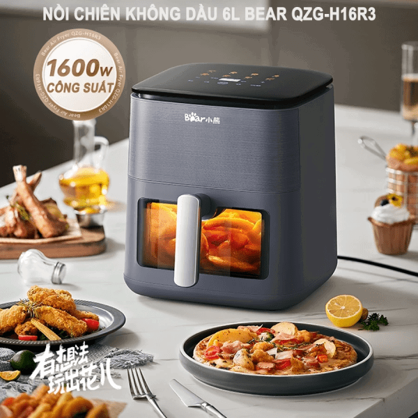Noi Chien Khong Dau 6 2l 1600w Bear Af 4h16k Qzg H16r3 — ảnh 3