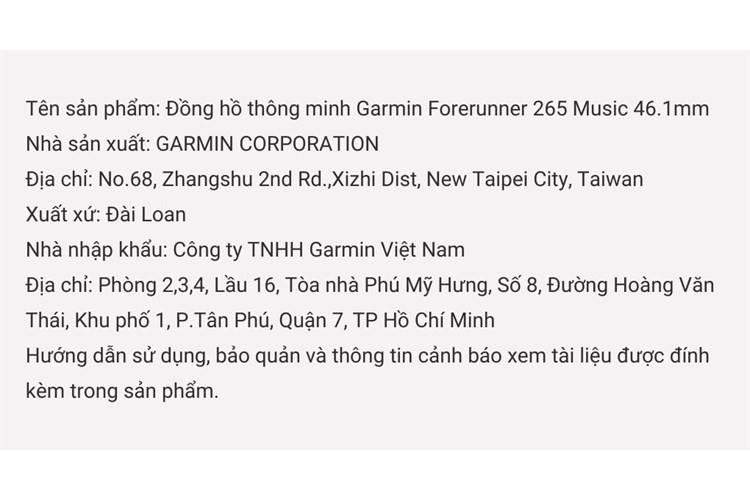 Garmin Forerunner 265 Music 46.1mm dây silicone — ảnh 5