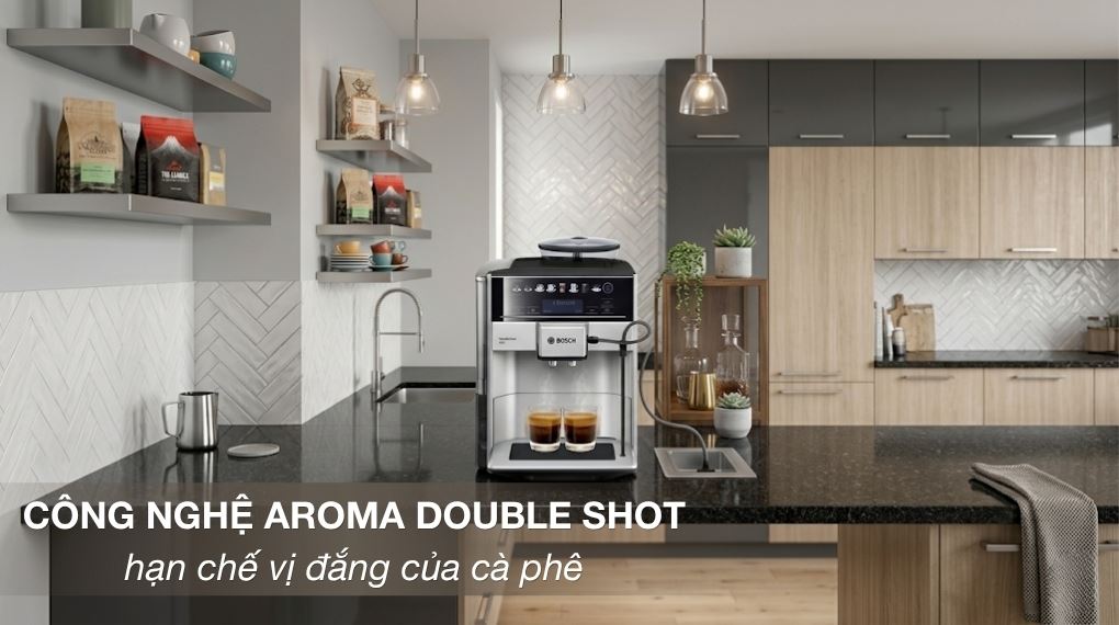 Công nghệ Aroma Double Shot - Máy pha cà phê Bosch TIS65621RW