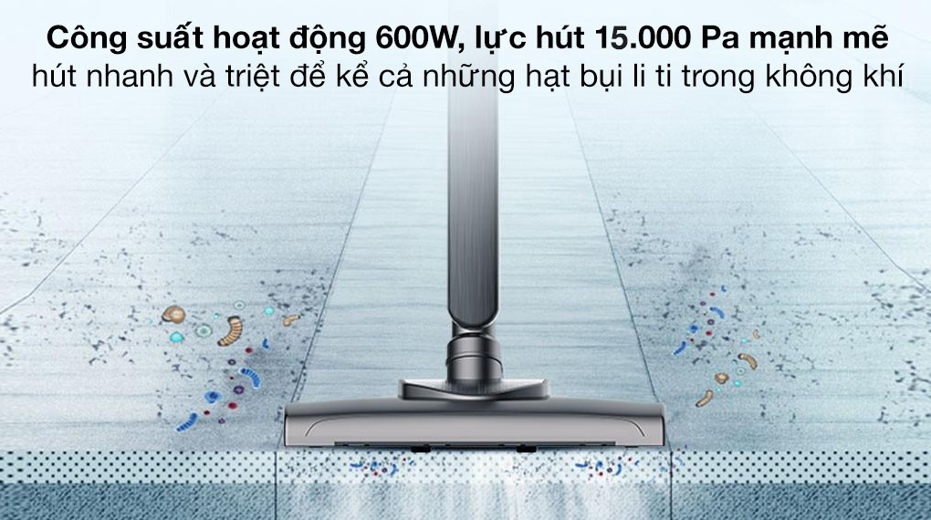 Máy hút bụi cầm tay Deerma DX700S - Công suất