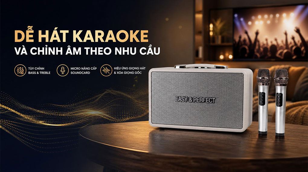 Loa karaoke xách tay Easy & Perfect EP-4205 Plus 35W - Chức năng