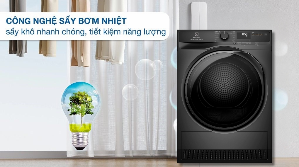 Máy sấy bơm nhiệt Electrolux UltimateCare 8 kg EDH803J5SC - Đặc điểm và cơ chế sấy