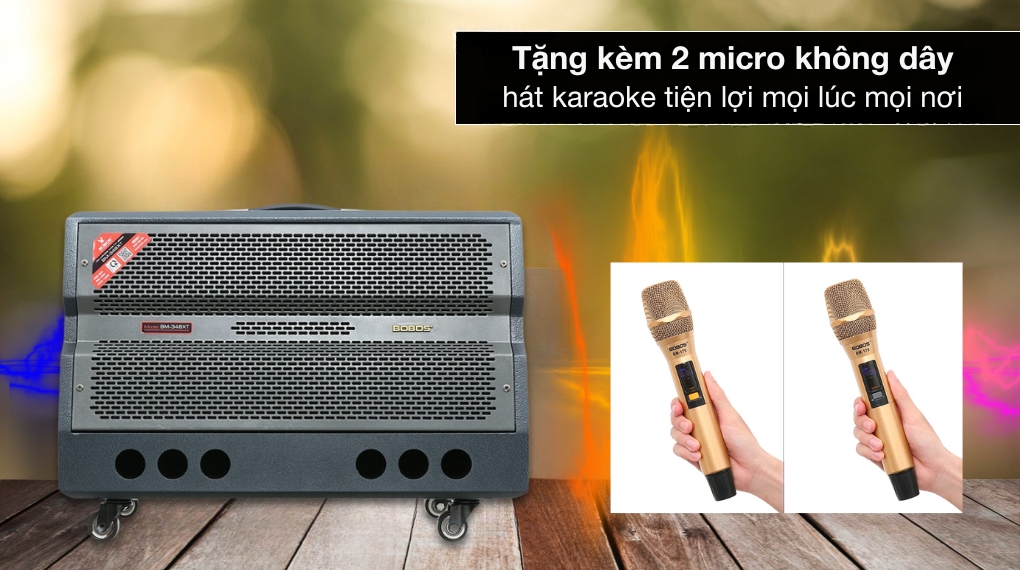 Loa karaoke xách tay BOBOS BM-348XT 1200W - Tiện ích