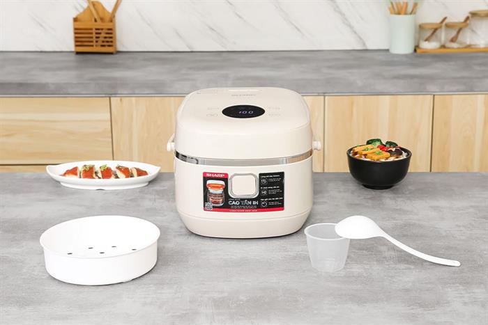 Nồi cơm điện cao tần Sharp 1 lít KS-IH10IX-WH Mẫu — ảnh 2