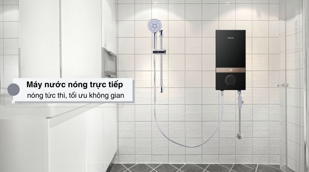 Máy nước nóng trực tiếp Toshiba 4500W TWH-45EMCPVN(K)-CB - làm nóng tức thì, tối ưu không gian