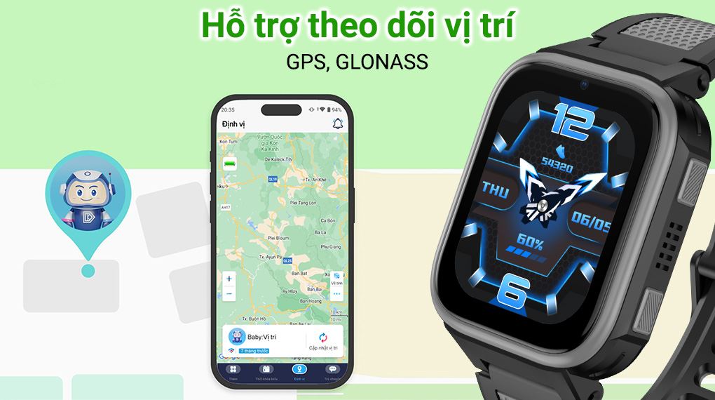 Phụ huynh có thể quản lý đồng hồ Kidcare Sight S25 và vị trí của bé qua ứng dụng Kidcare App