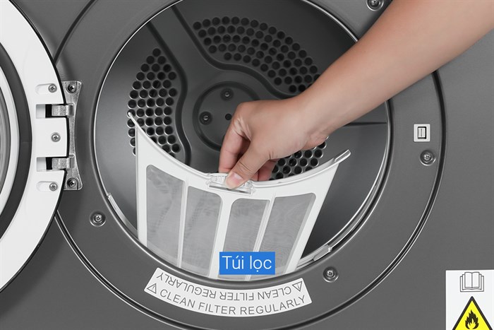 Máy sấy thông hơi Aqua 8 Kg AQH-V800H SS — ảnh 7